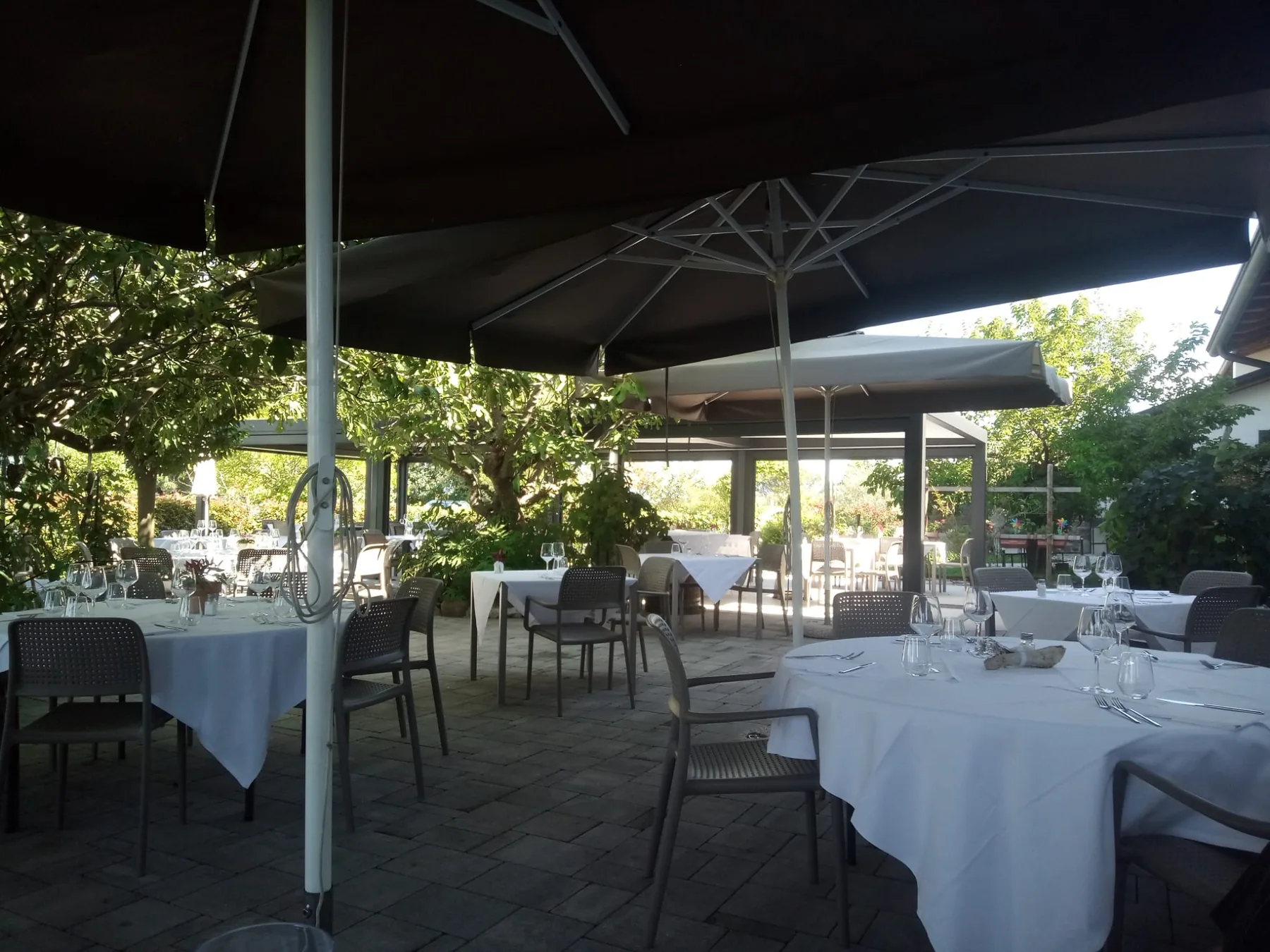 Terrasse des Restaurants Al Granaio bei Aquileia